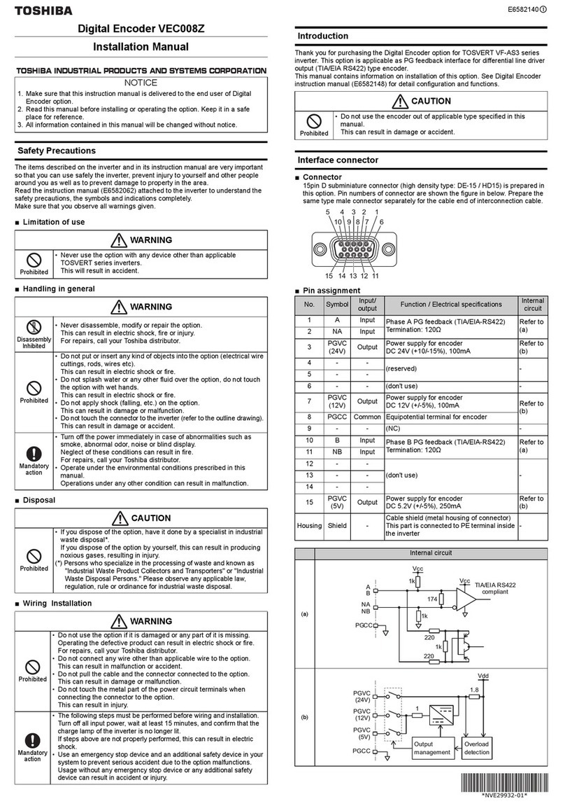 Toshiba VEC008Z installation manual