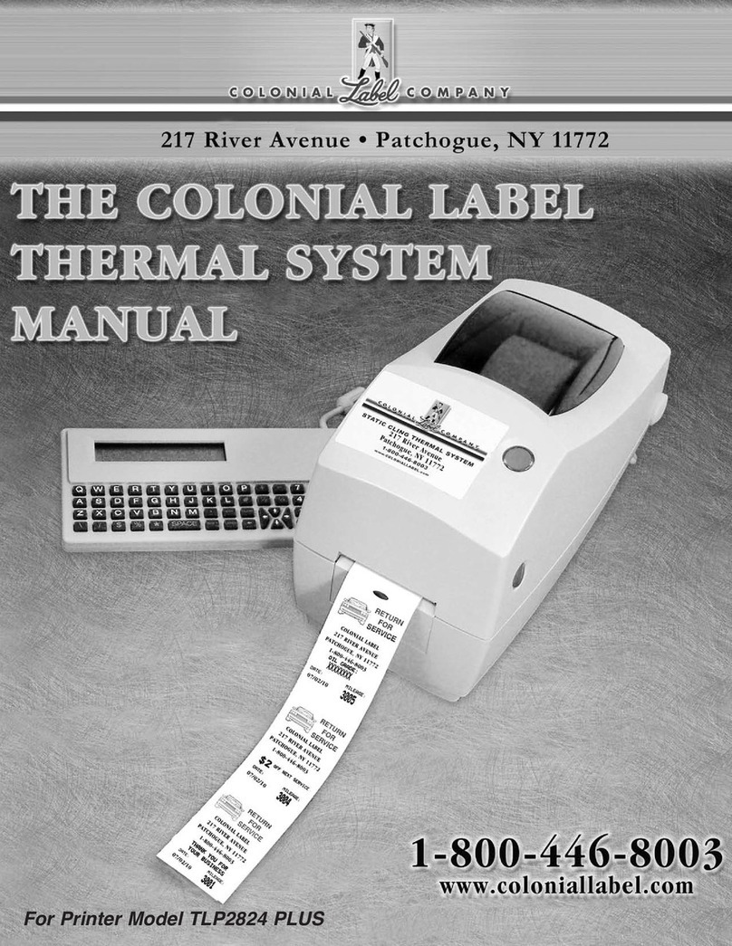 Colonial Label TLP2824 PLUS manual