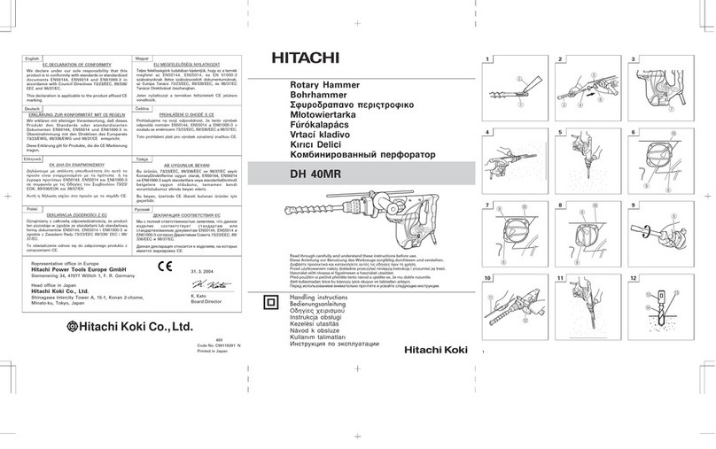 Hitachi DH 40MR Handling instructions