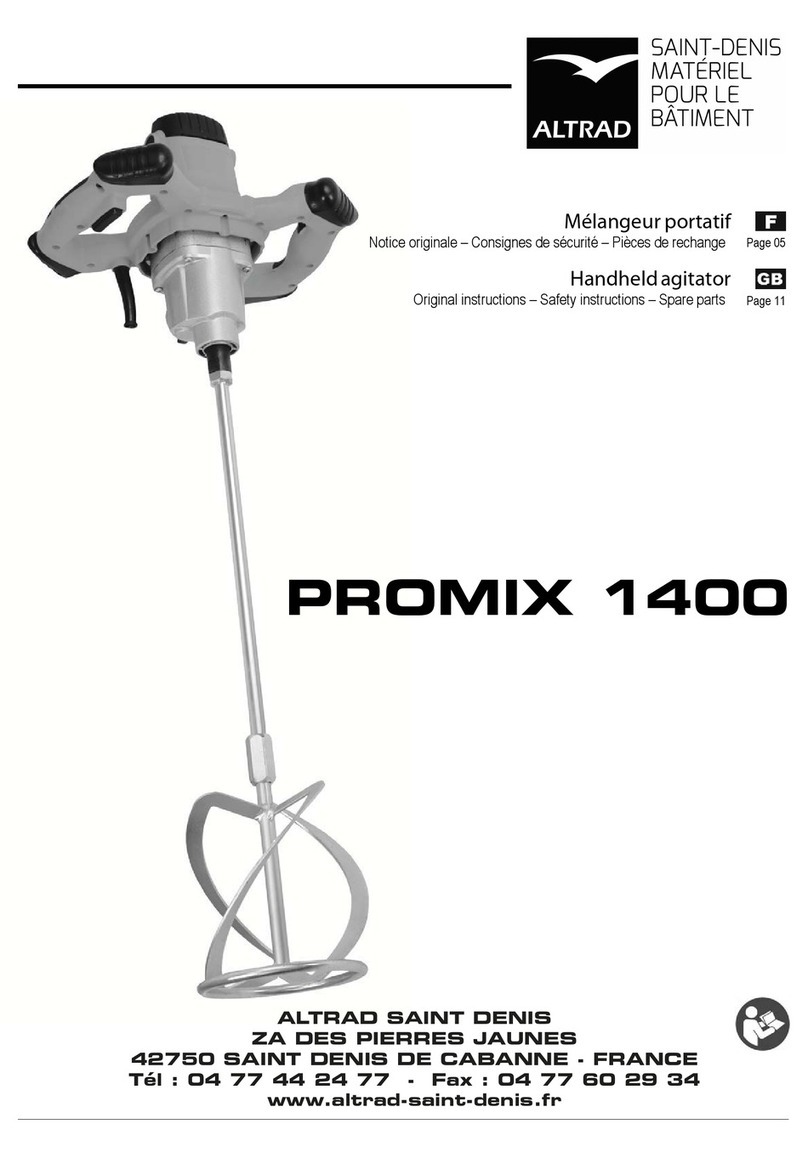Altrad PROMIX 1400 Original instructions, safety instructions, spare parts