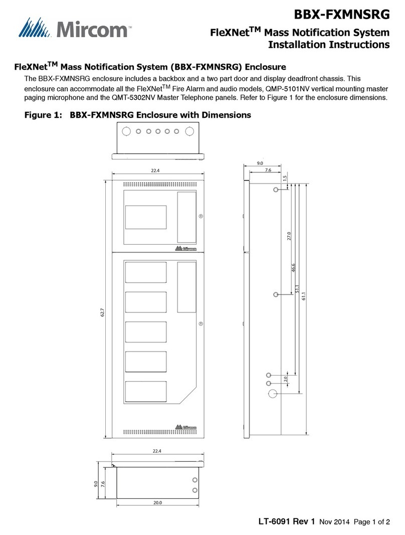 Mircom FleXNet BBX-FXMNSRG User manual