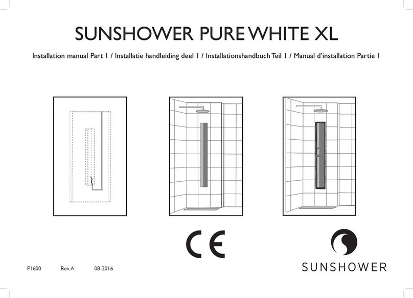 Sunshower PURE WHITE XL Installation manual Part Sunshower PURE WHITE XL Installation manual Part