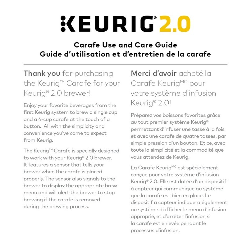 Keurig Carafe User manual Keurig Carafe User manual