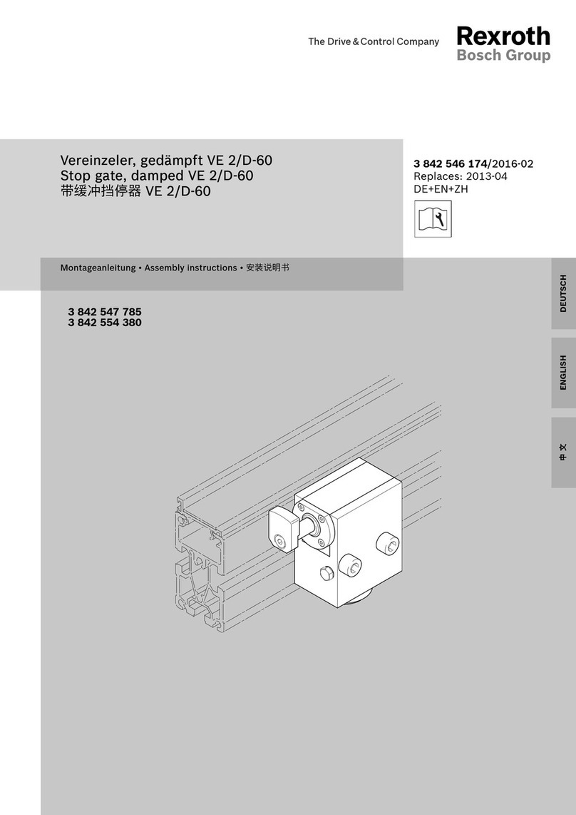 Bosch Rexroth VE 2/D-60 Assembly instructions