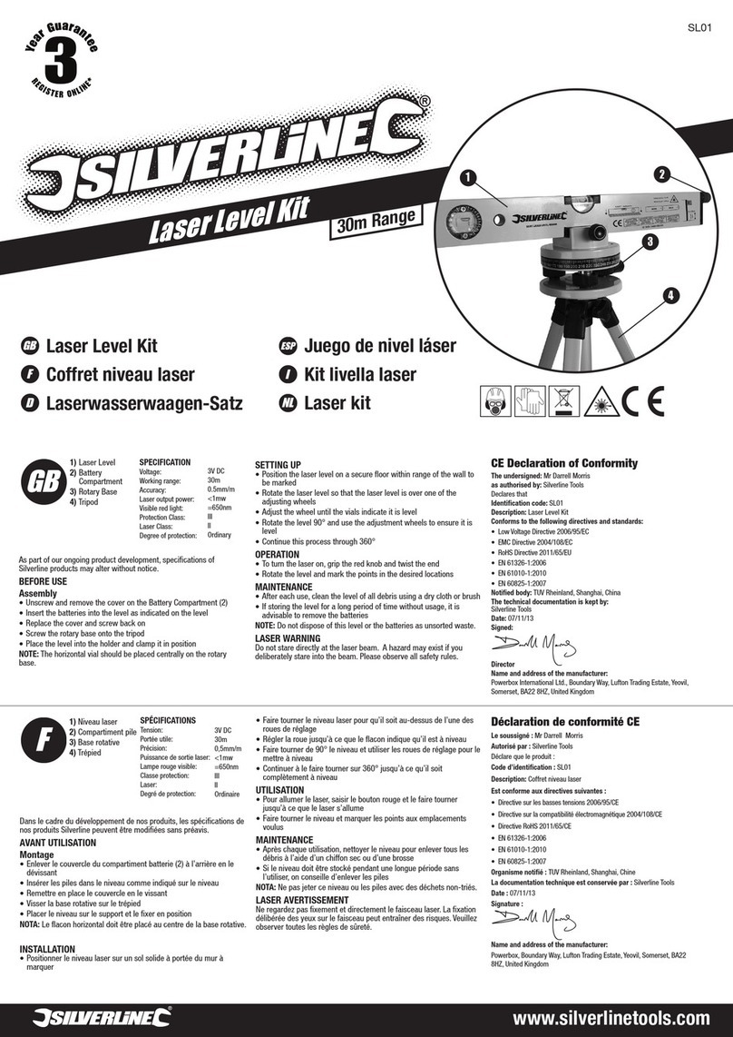 Silverline SL01 quick start guide
