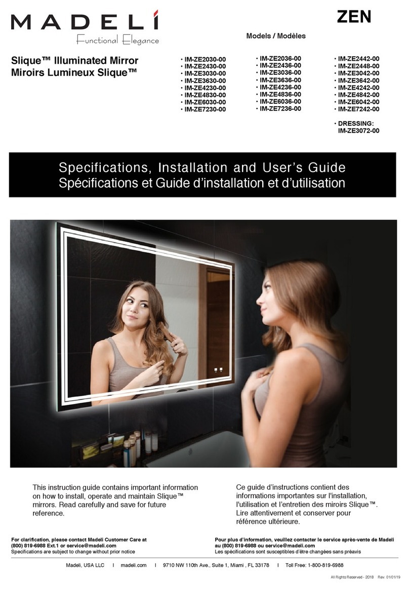 Madeli Slique  IM-ZE2430-00 Specifications, Installation and User’s Guide