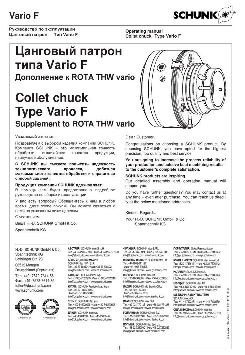 SCHUNK Vario F Series User manual