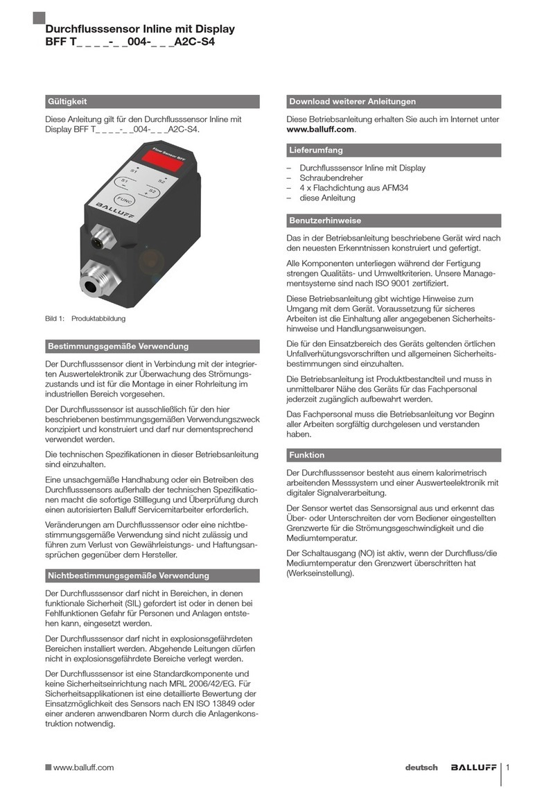 Balluff BFF T 004 Series User manual