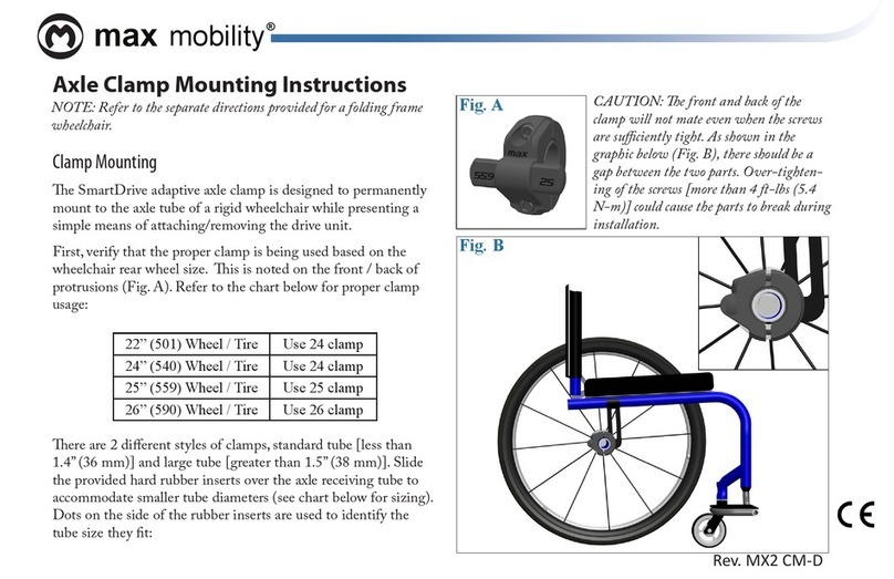 max mobility SmartDrive Mounting instructions
