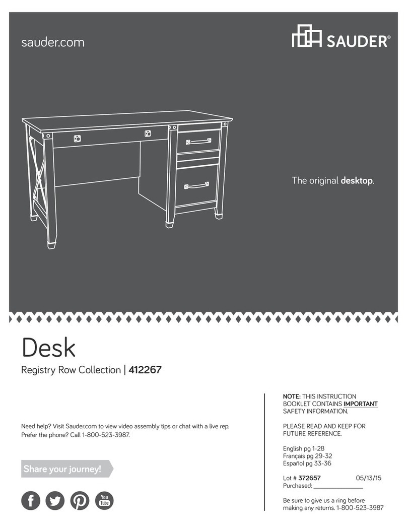 Sauder Registry Row Series User manual Sauder Registry Row Series User manual