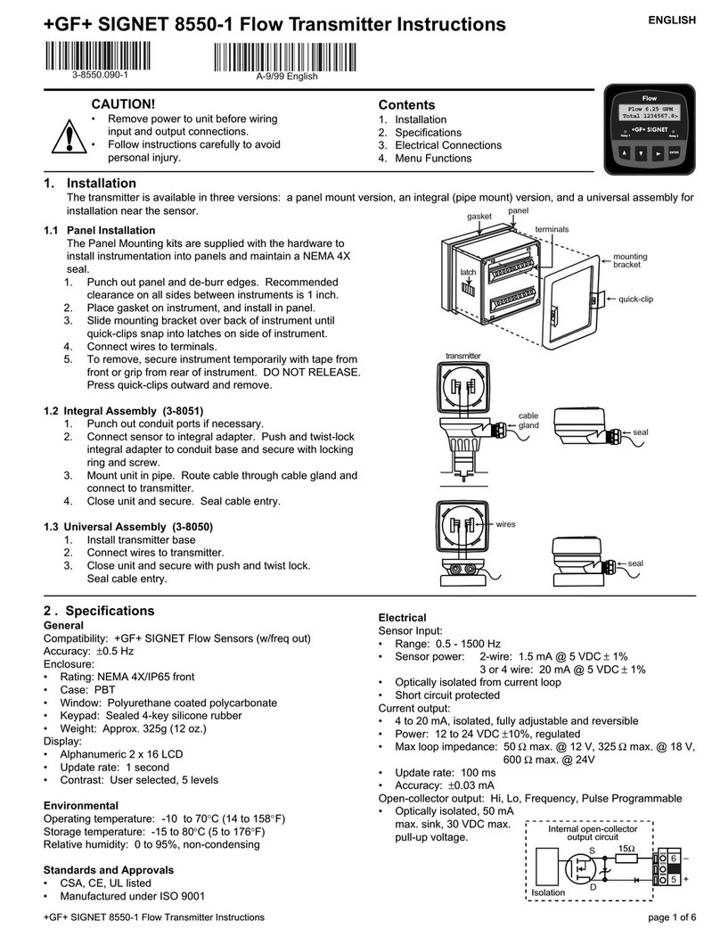 GF SIGNET 8550-1 instructions