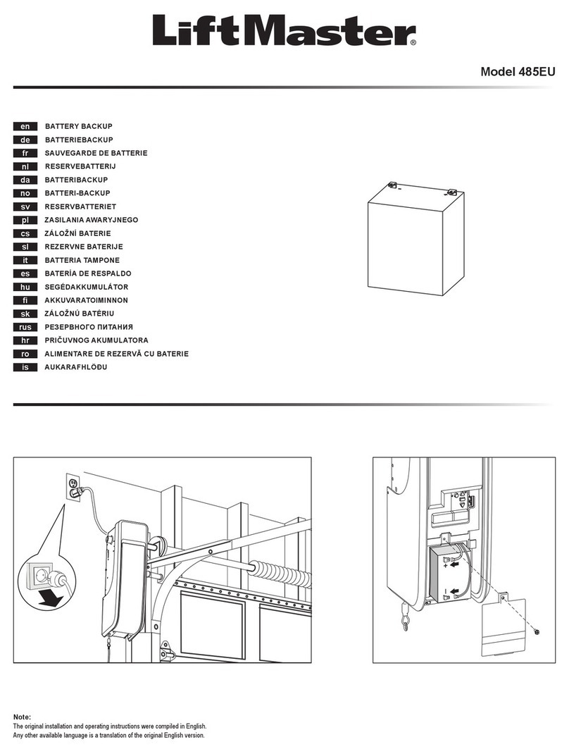 Chamberlain 485EU quick start guide
