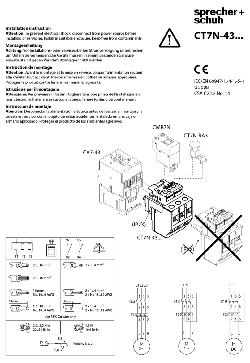 sprecher + schuh CT7N-43 Series Installation instruction