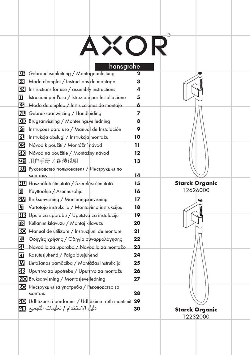 Hans Grohe AXOR Starck Organic 12626000 Instructions for use/assembly instructions