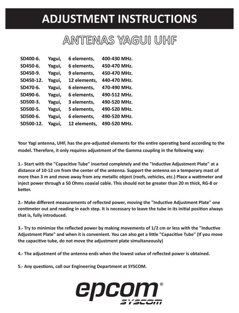 Epcom SD400-6 Adjustment instructions