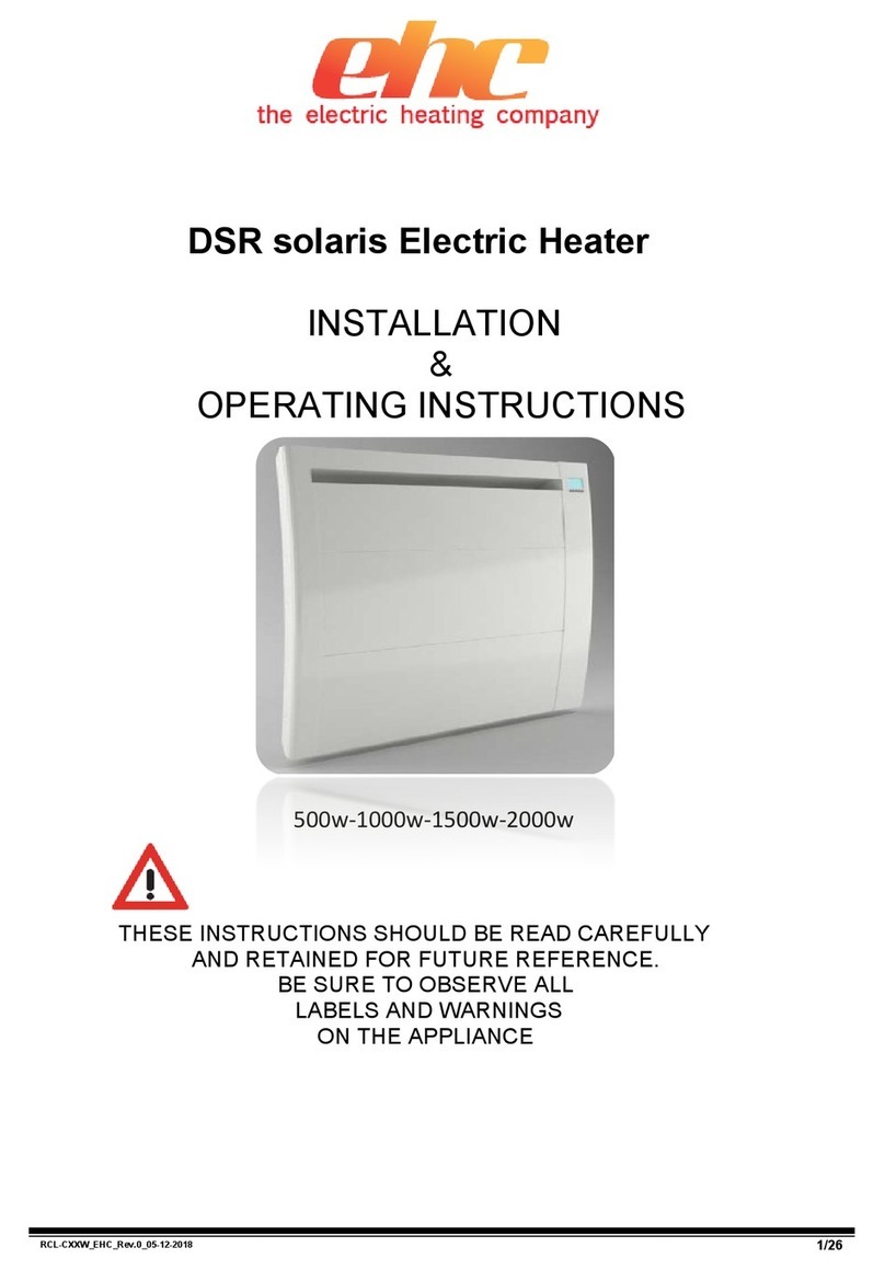EHC DSR solaris Series Installation & operating instructions