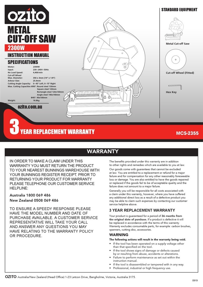 Ozito MCS-2355 instruction manual