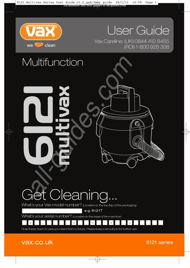 Vax Multivax 6121T user guide