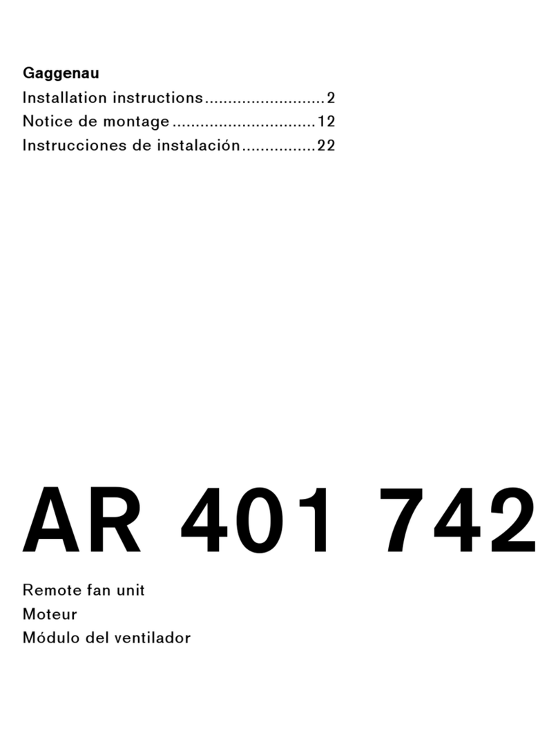Gaggenau AR 401 742 installation instructions