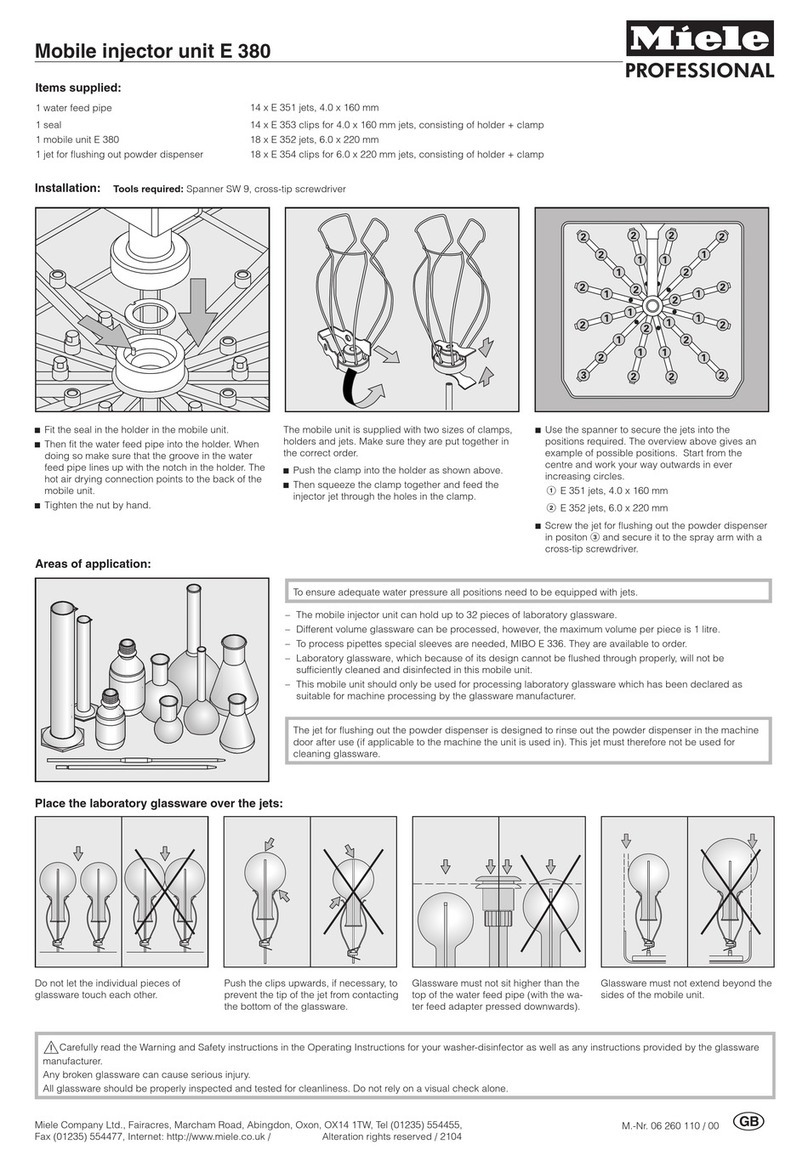 Miele professional E 380 User manual