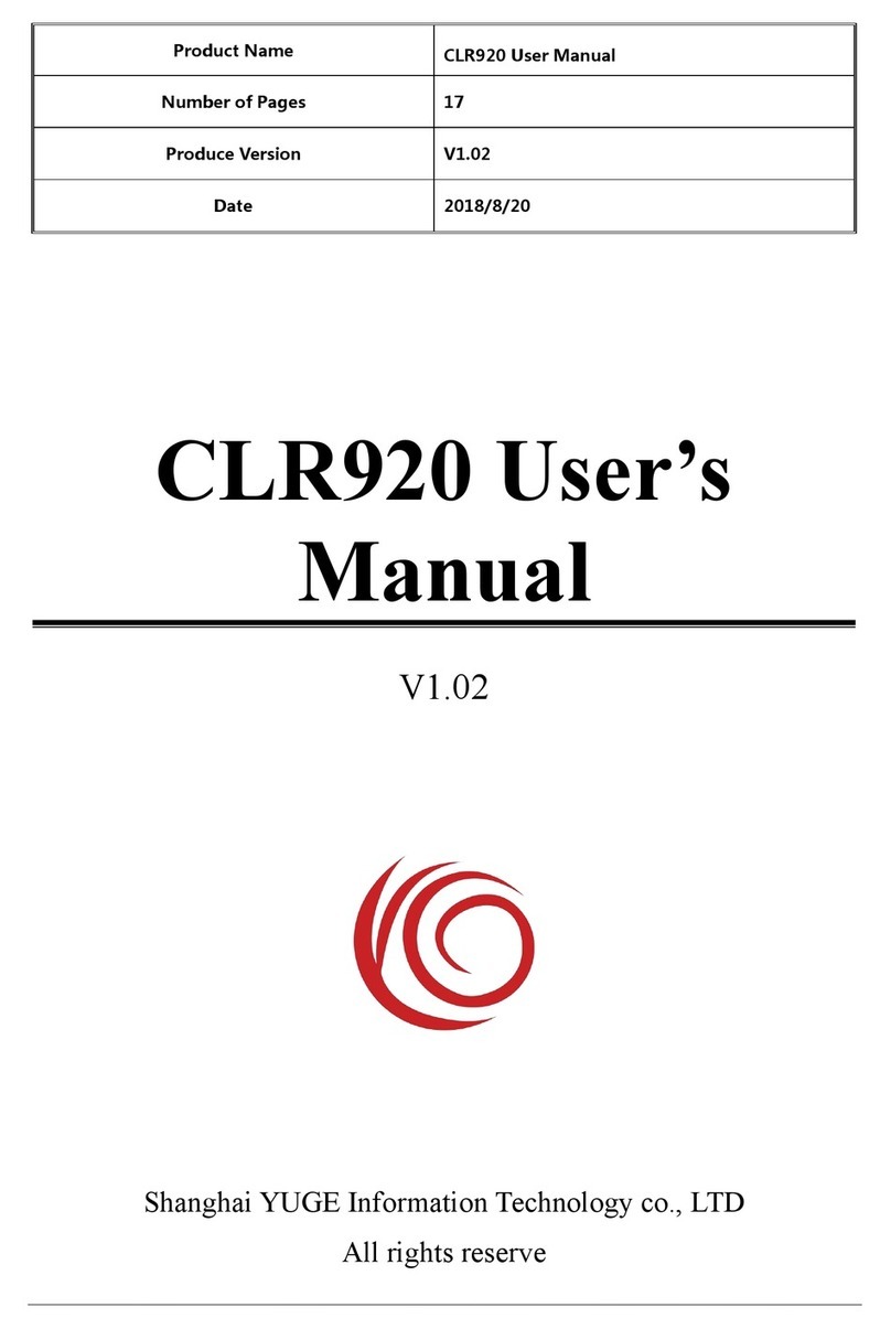 YUGE CLR920 user manual