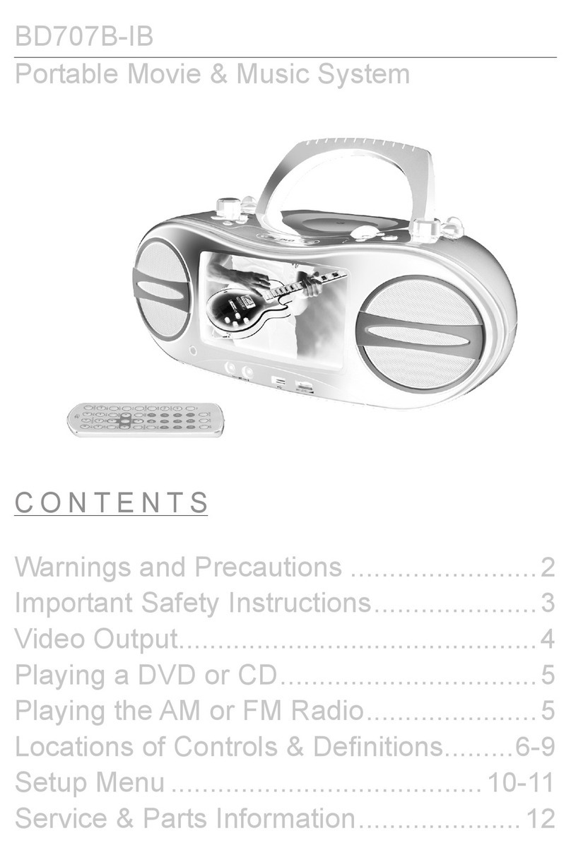 GPX BD707B-IB User manual