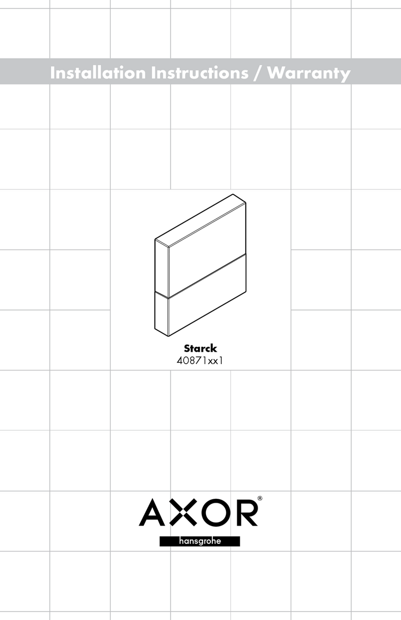 Hans Grohe AXOR Starck 40871 1 Series Installation guide