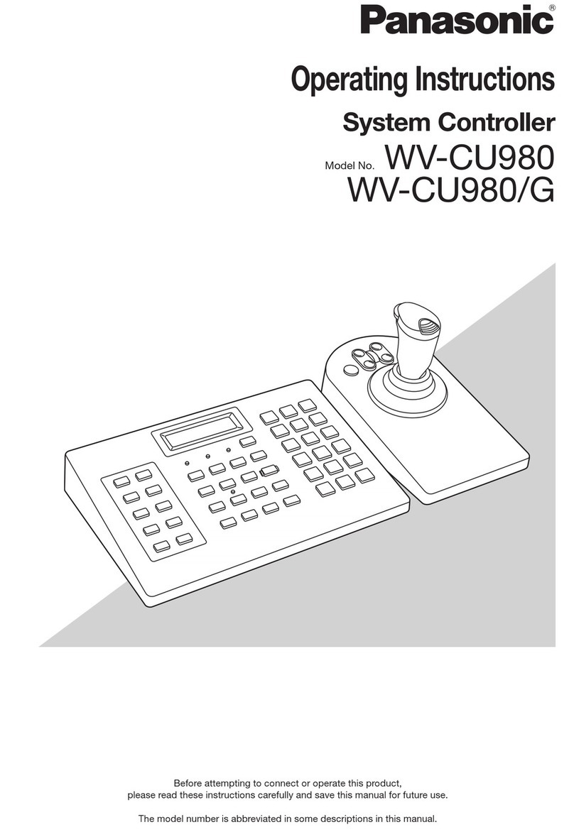 Panasonic WV-CU980/G User manual Panasonic WV-CU980/G User manual