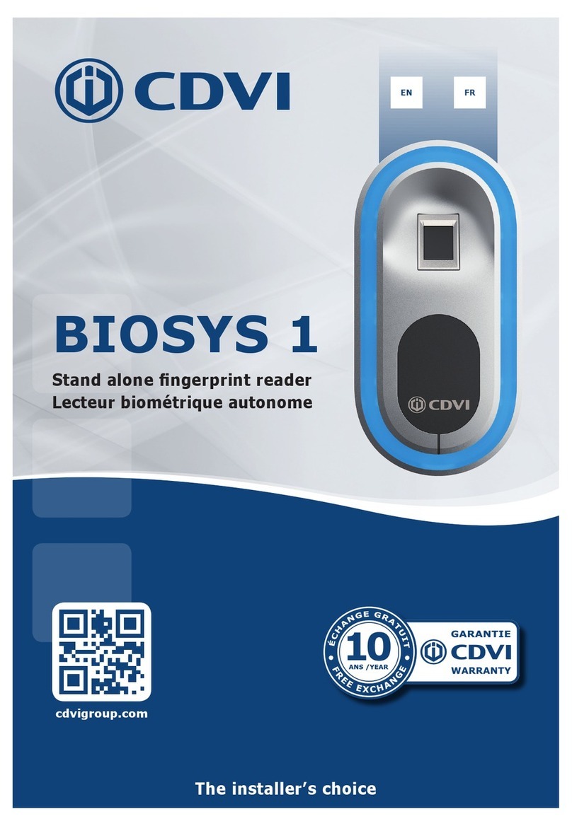 CDVI BIOSYS 1 manual