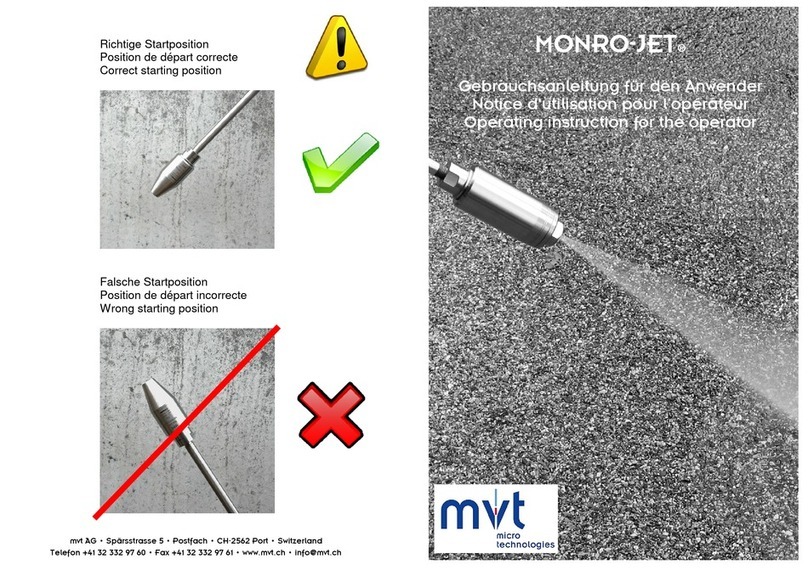 mvt MONRO-JET Series Operating	 instruction