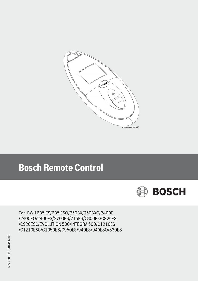 Bosch Remote Control User manual