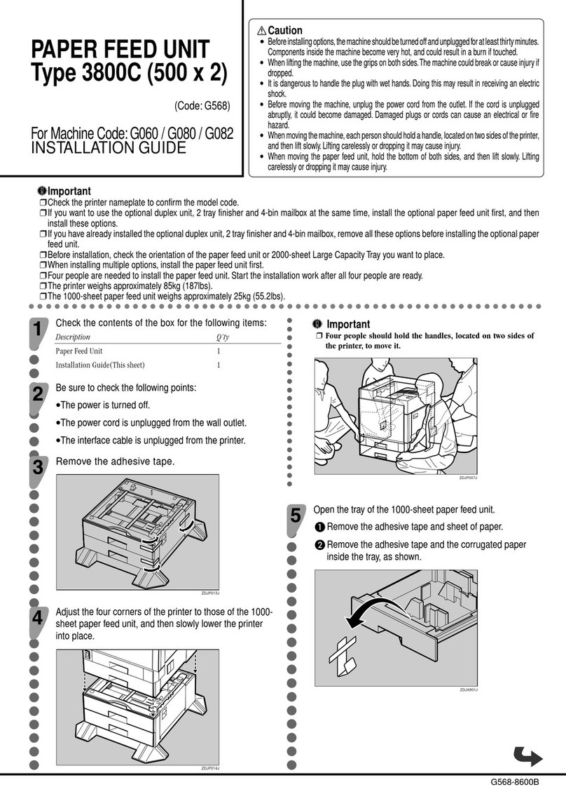 Ricoh 3800C Series installation guide