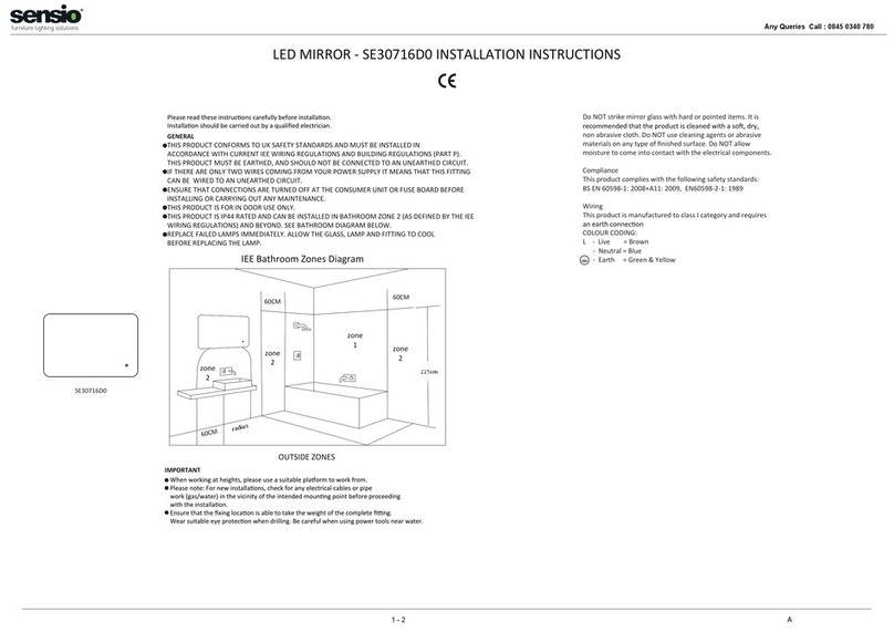 Sensio SE30716D0 installation instructions