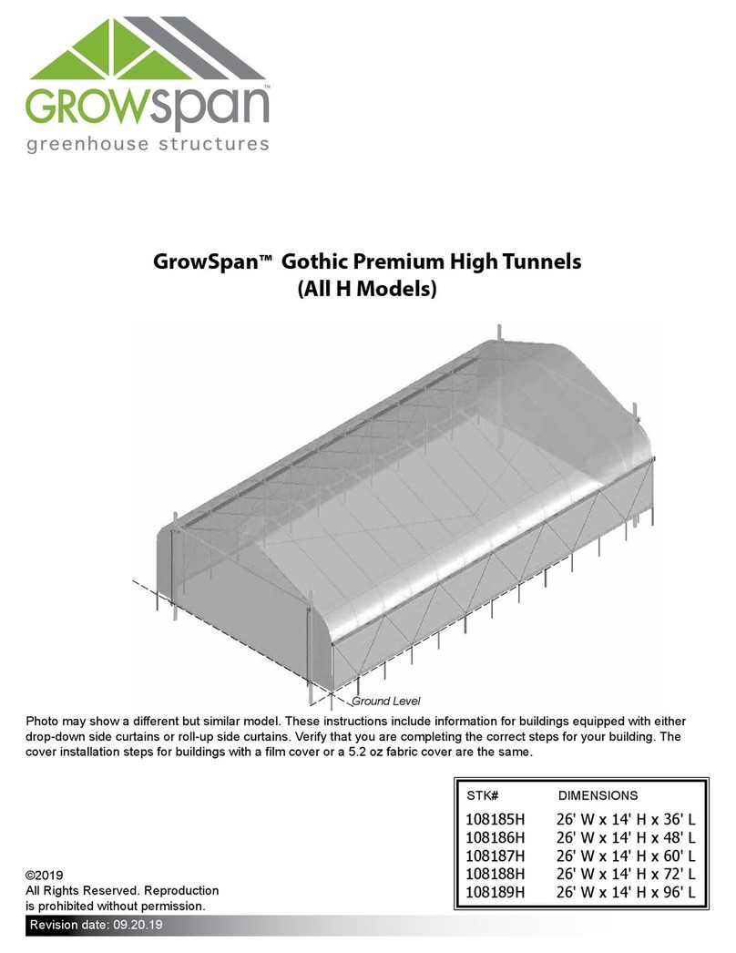 GrowSpan Gothic Premium H Series instructions