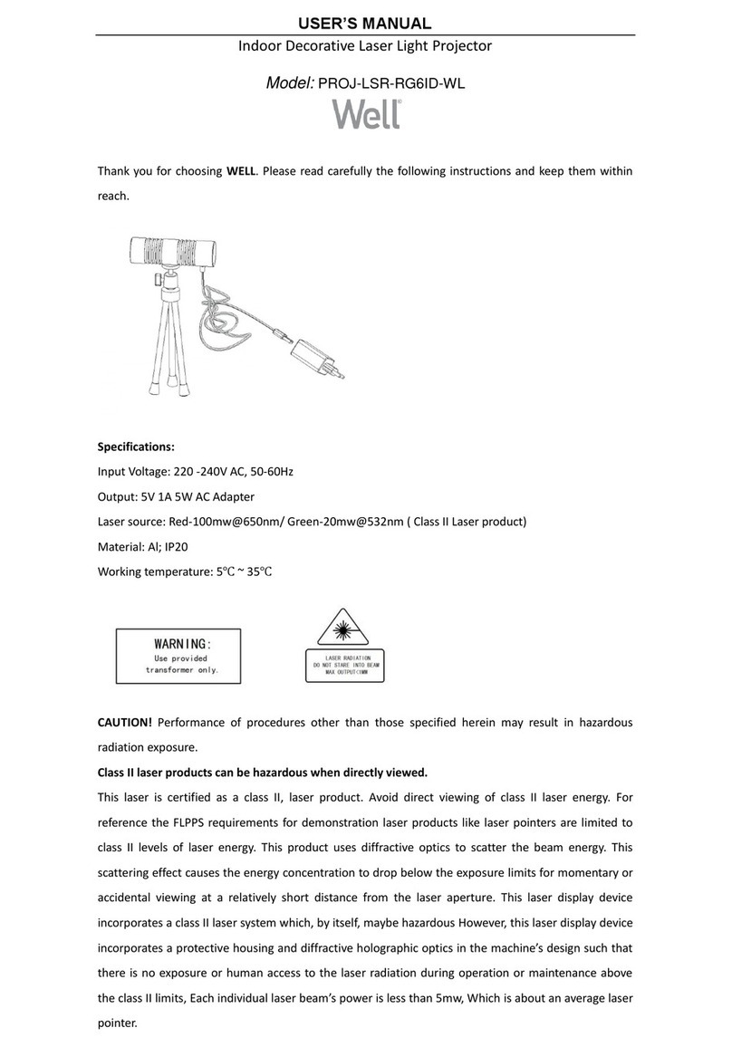 Well PROJ-LSR-RG6ID-WL user manual