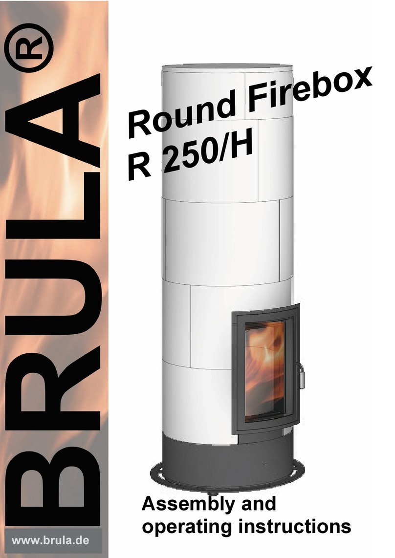 BRULA Round Firebox R 250/H Assembly and operating instructions