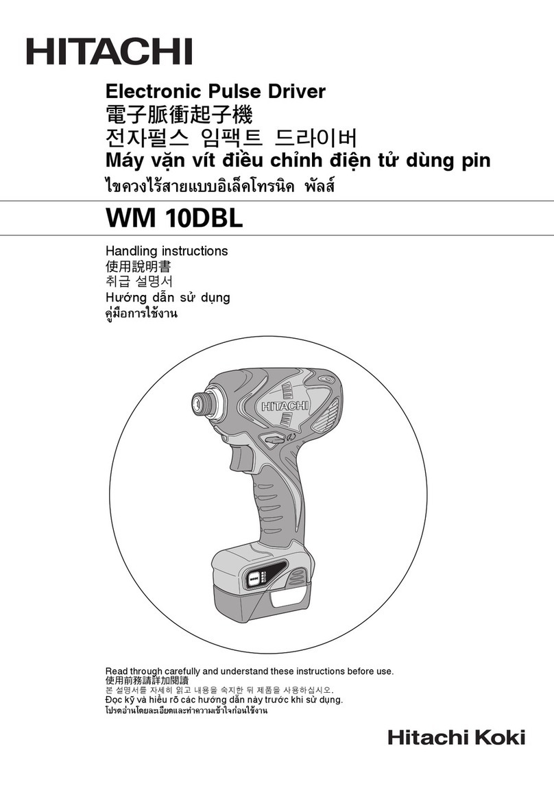 Hitachi WM 10DBL User manual