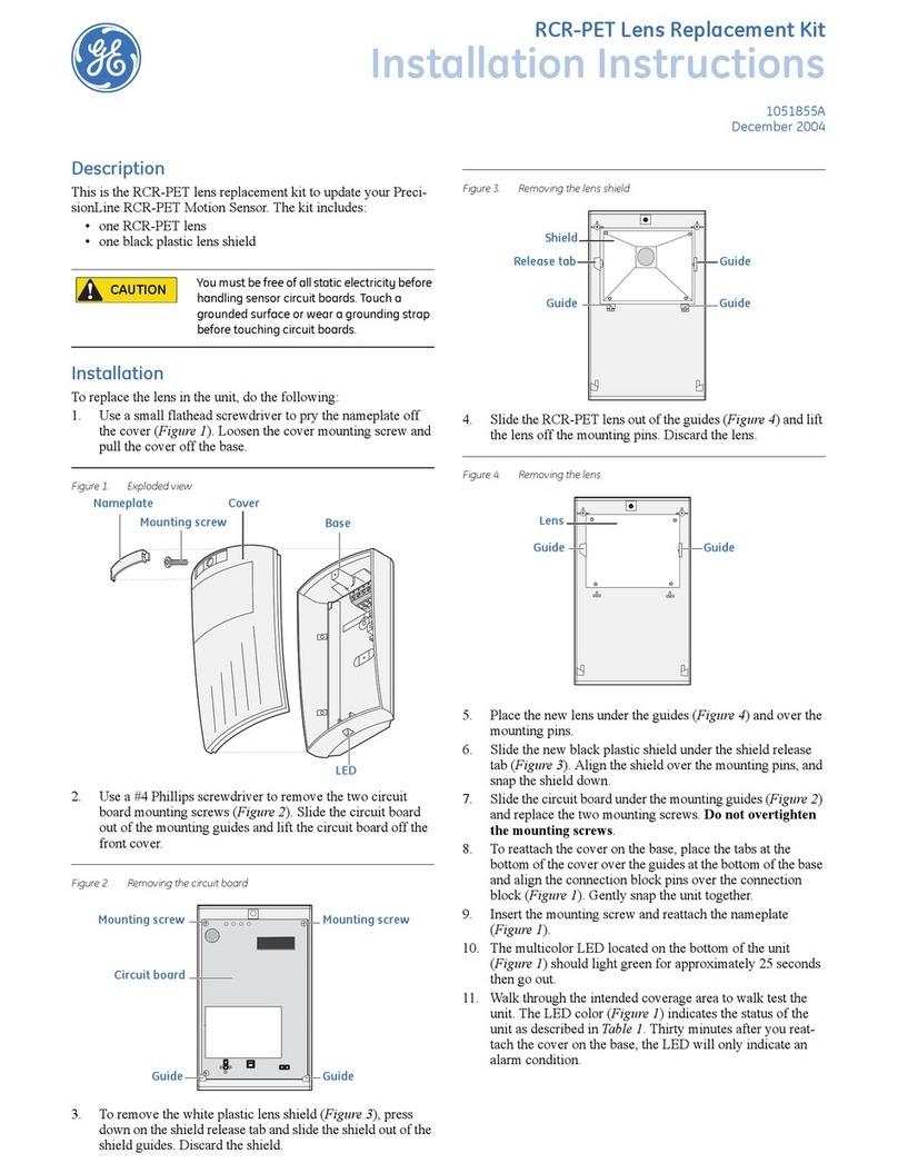 GE RCR-PET installation instructions
