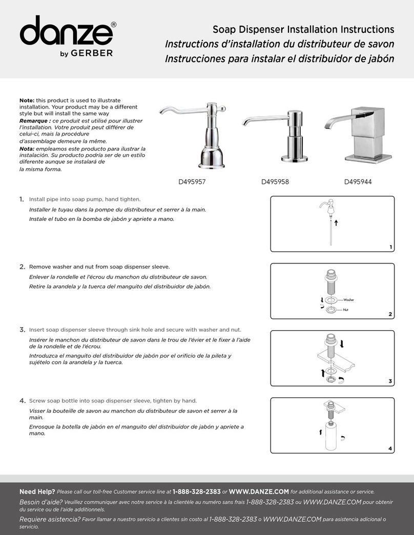 Gerber Danze D495957 installation instructions