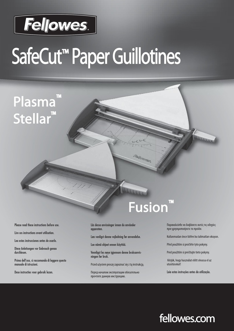 Fellowes SafeCut Plasma Series quick start guide