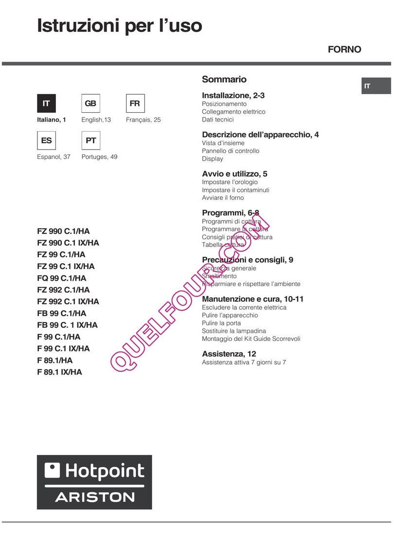 Hotpoint Ariston FZ 990 C.1/HA operating instructions