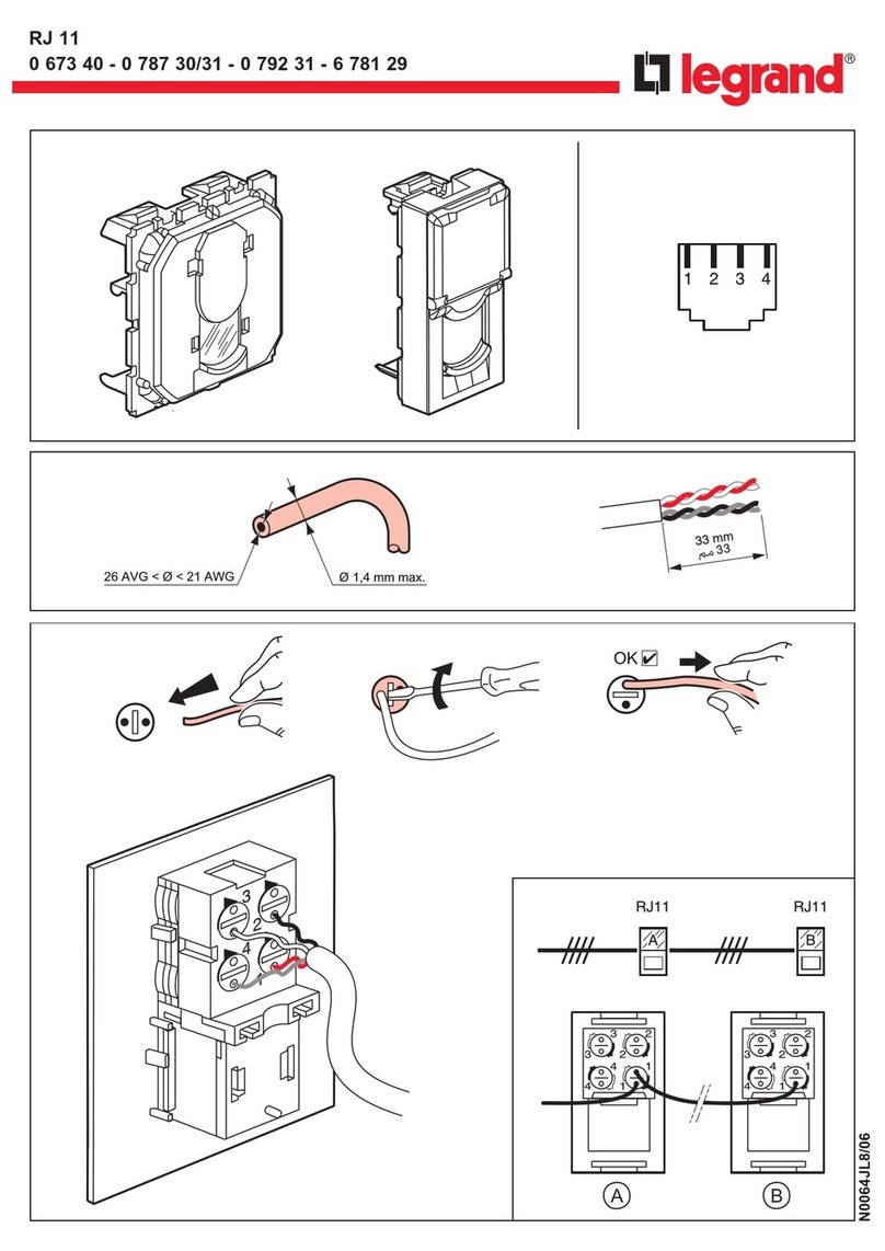 LEGRAND RJ 11 Series User manual LEGRAND RJ 11 Series User manual