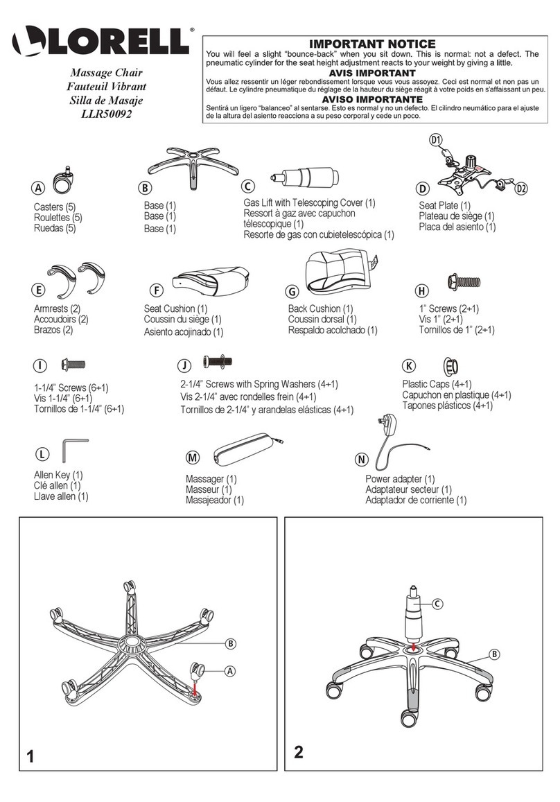 Lorell LLR50092 Assembly instructions