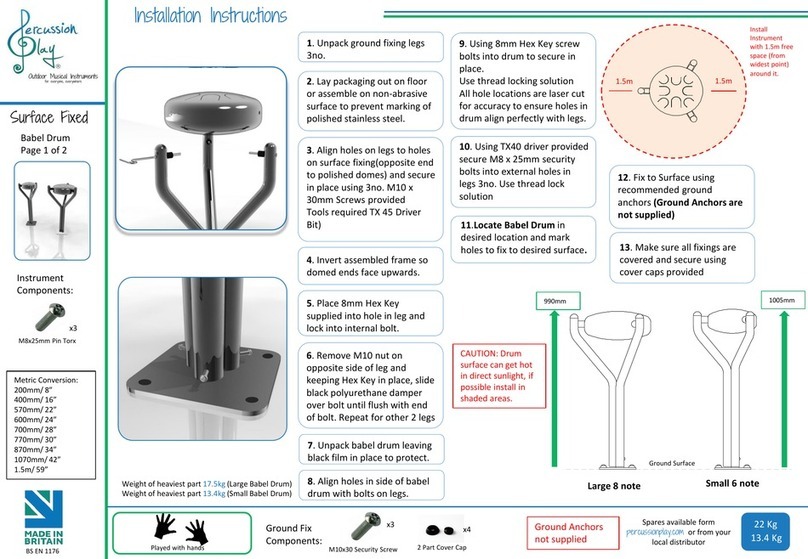 Percussion Play Surface Fixed User manual