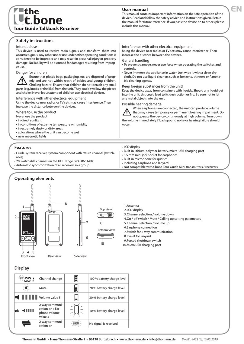thomann The t.bone User manual