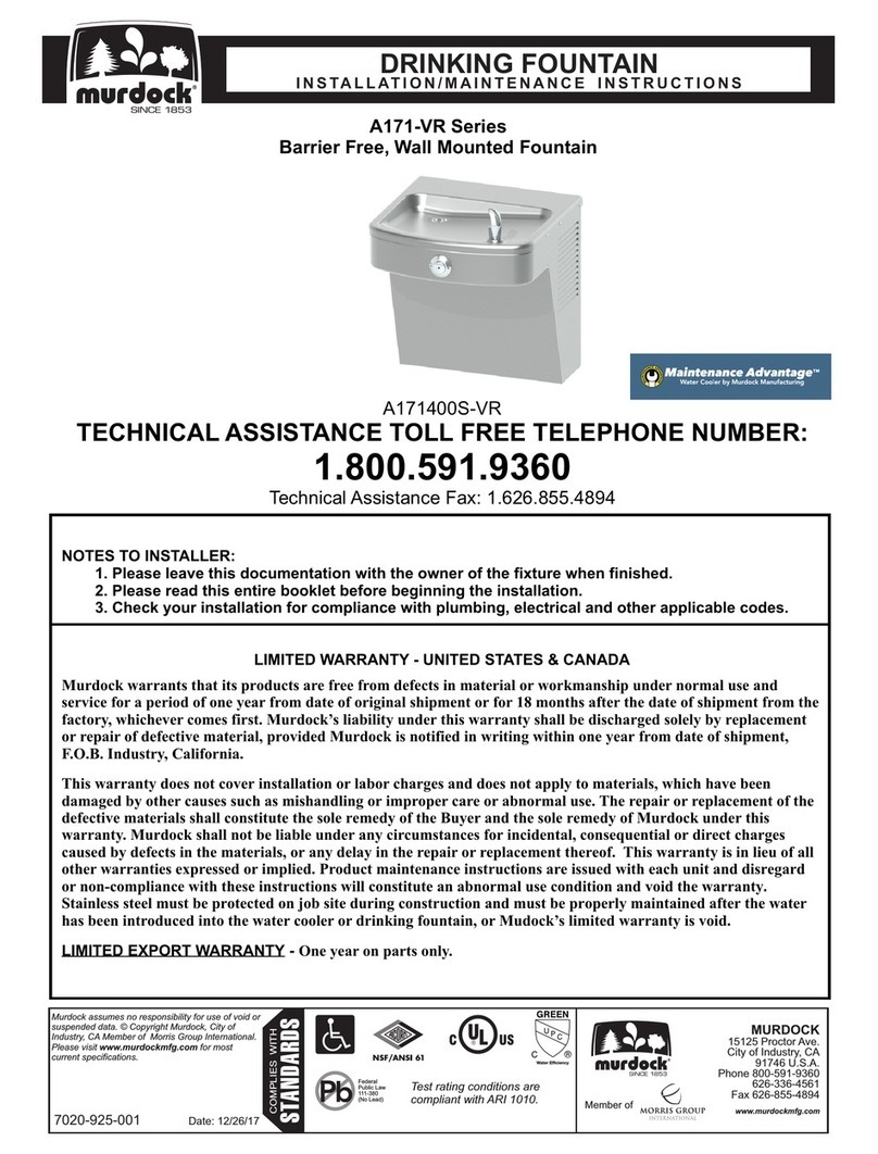 Murdock A171-VR Series Installation and operating instructions