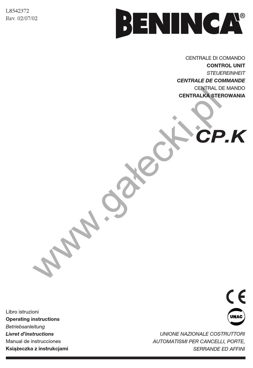 Beninca CP.K Series User manual