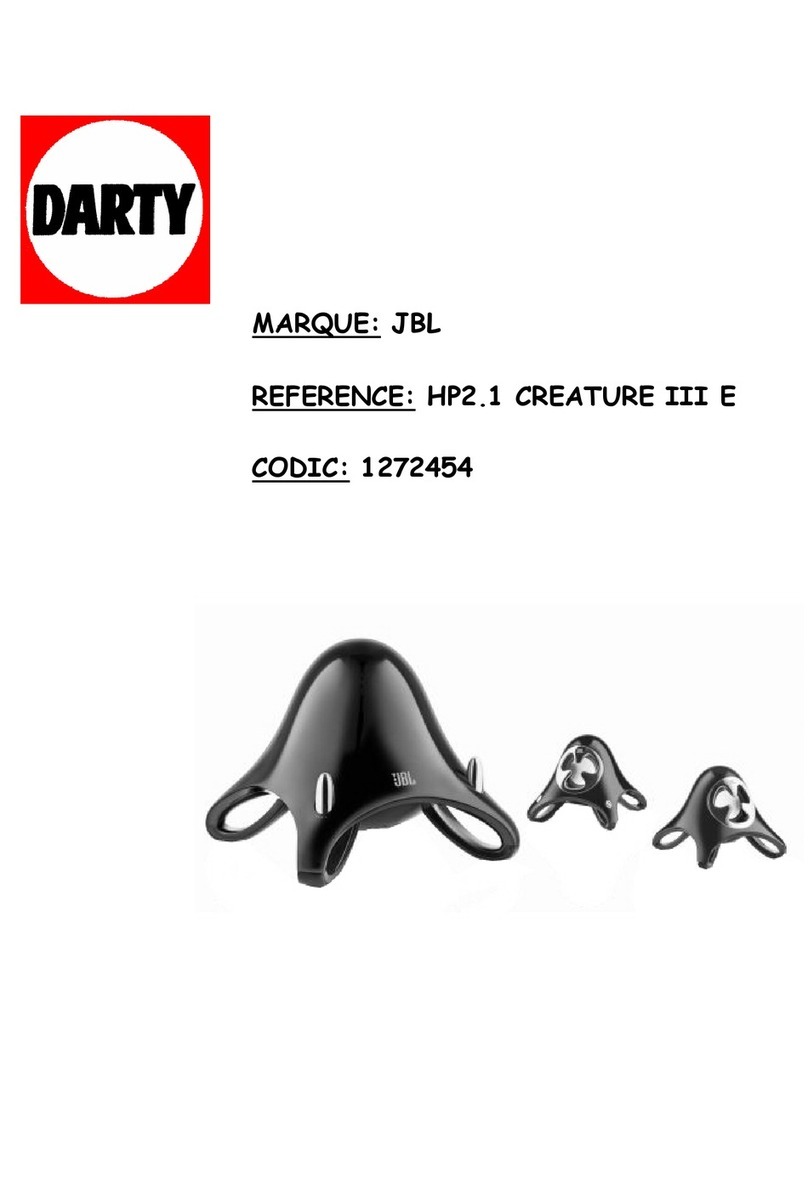 JBL CREATURE III Quick start guide