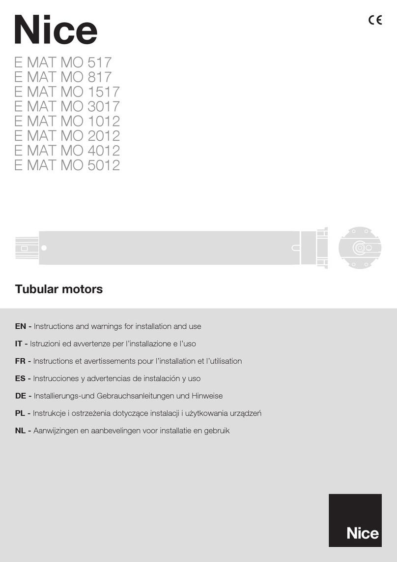 Nice E MAT MO 517 Instructions and warnings for installation and use