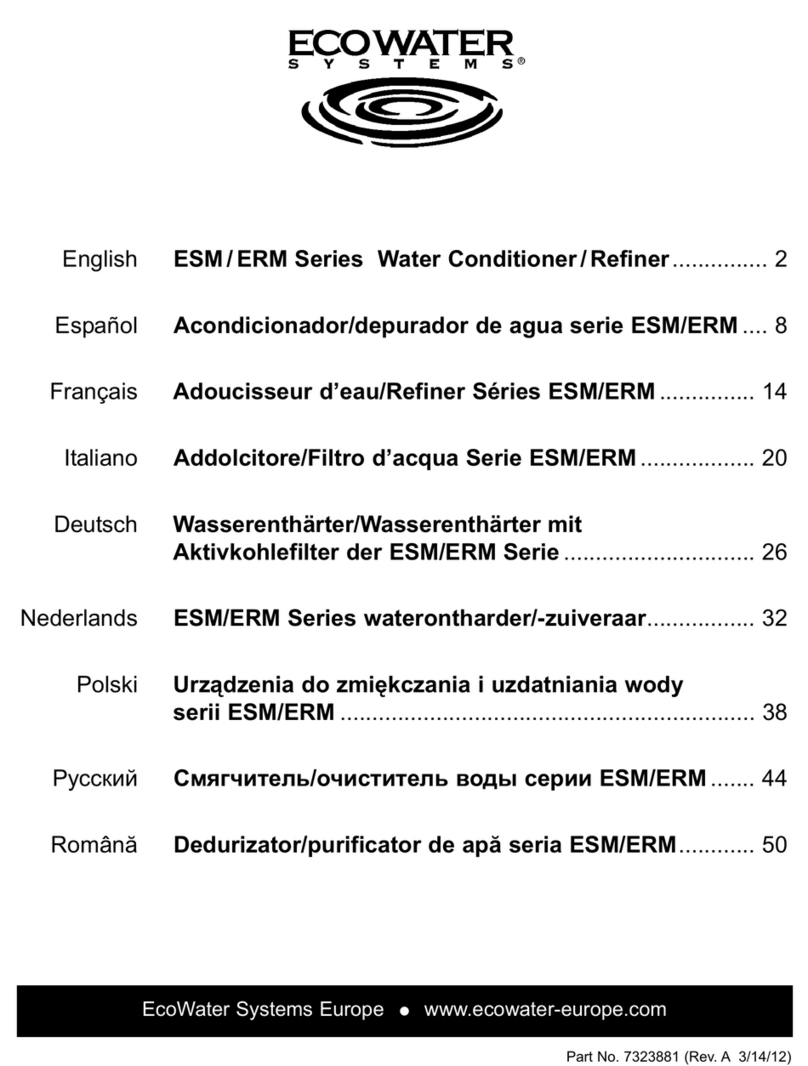 EcoWater ESM Series instructions
